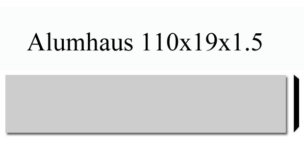 Briefkastenschild Alumhaus 110 x 19 Alu
