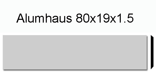 Briefkastenschild Alumhaus 80 x 19 Alu