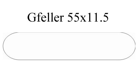Klingelschild Gfeller 55 x 11,5 Kunststoff weiss selbstklebend