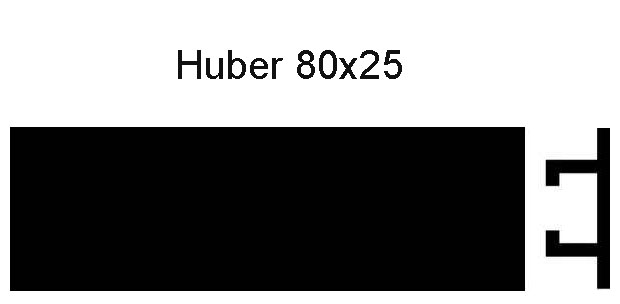 Briefkastenschild Huber Airolo 80 x 25 Alu schwarz