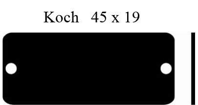 Klingelschild Koch 45 x 19 Alu schwarz poliert