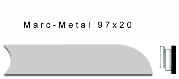 Briefkastenschild MarcMetal 97 x 20 mit Schraube Alu