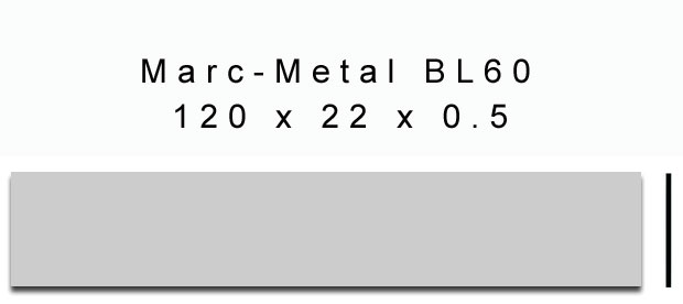 Briefkastenschild MarcMetal BL60 120 x 22 Kunststoff silber