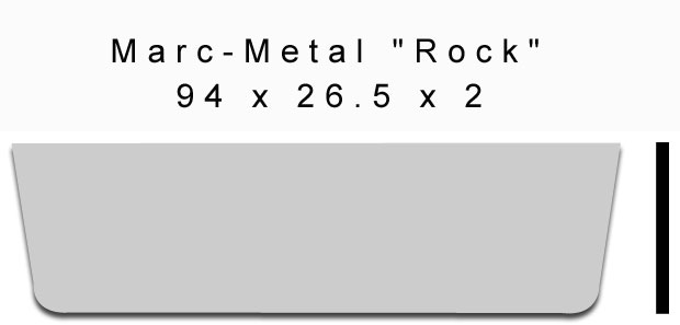 Briefkastenschild MarcMetal Rock 94 x 26,5mm Alu