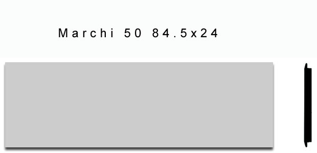 Briefkastenschild Marchi 84,5 x 24 Alu