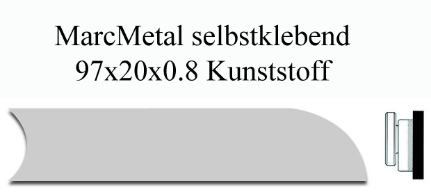 Briefkastenschild MarcMetal 97 x 20 Kunststoff selbstklebend