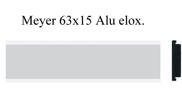 Briefkastenschild Meyer 63 x 15 Alu