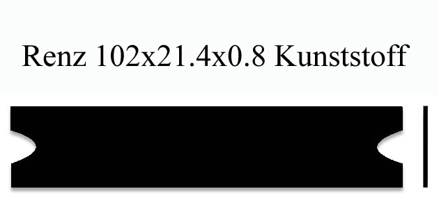 Briefkastenschild Renz 102 x 21,4 x 0,8 Kunststoff schwarz