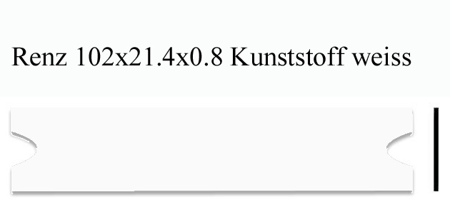 Briefkastenschild Renz 102x21.4 Kunststoff weiss