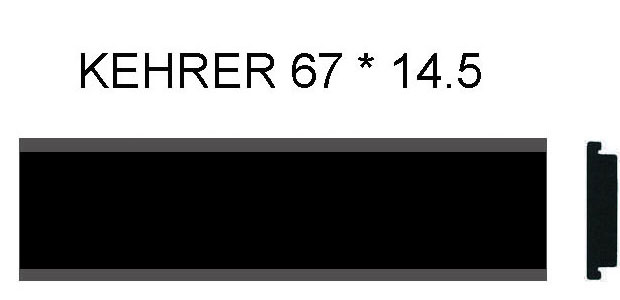 Briefkastenschild Kehrer 67 x 14,5 Alu schwarz