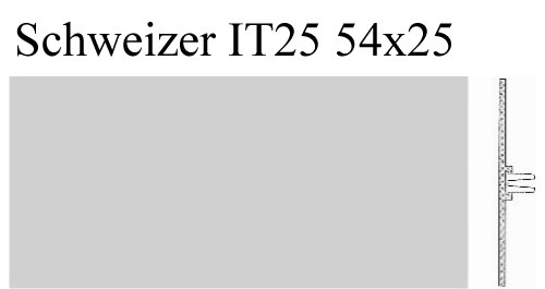 Klingelschild Schweizer IT25 54 x 25 Alu