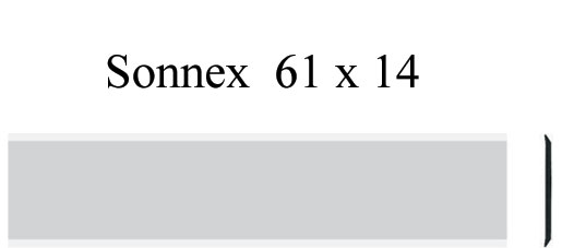 Klingelschild Sonnex 61 x 14 Alu