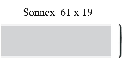 Klingelschild Sonnex 61 x 19 Alu