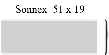 Klingelschild Sonnex 51 x 19 Alu