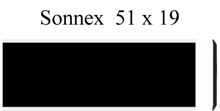 Klingelschild Sonnex 51 x 19 Alu schwarz matt