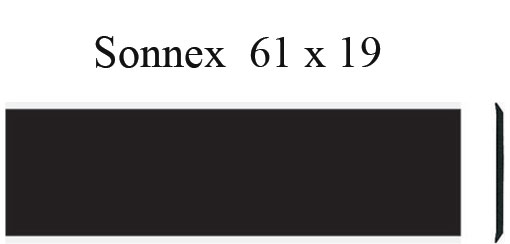 Klingelschild Sonnex 61 x 19 Alu schwarz poliert