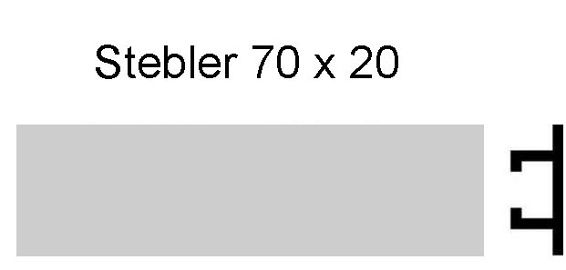 Briefkastenschild Stebler 70 x 20 Alu