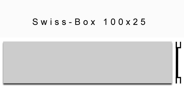 Swiss-Box 100x25mm Alu elox