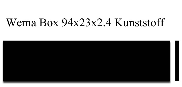 Briefkastenschild Wema Box 94 x 23 x 2,4 Kunststoff schwarz