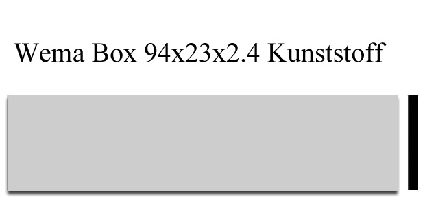 Briefkastenschild Wema Box 94 x 23 x 2,4 Kunststoff silber
